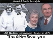 Then & Now Rectangle Anniversary Magnets