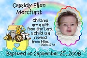 Noah's Ark Photo Baptism Magnet