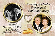 Gold Rings Anniversary Magnet