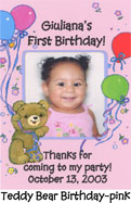 Teddy Bear Birthday-pink