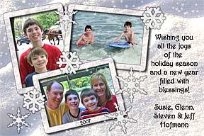 Snowflakes Christmas Photo Card