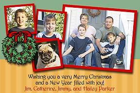 Wreath Christmas Photo Card