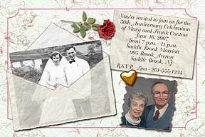 Vellum Envelope Anniversary Photo Invitation