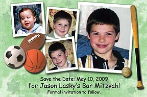 Bar Mitzvah Sports Save the Date