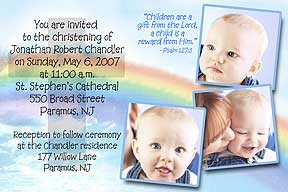 baby baptism invitation cards