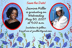 Graduation Flying Caps Invitation