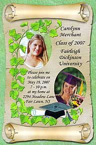 Scroll Graduation Photo Announcement