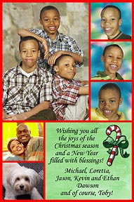 Candy Cane Christmas Photo Card