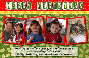 Holly Scrapbook Page Photo Christmas Cards