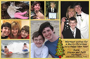 Gold Photo Christmas Cards with Multiple Photos