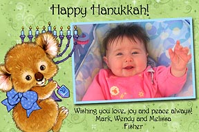 Koala Hanukkah Photo Card