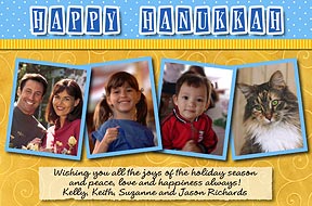 Festive Scrapbook Page Hanukkah Photo Cards