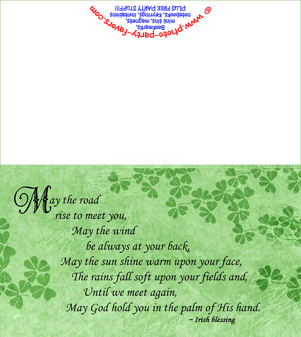 Free Printable Irish Blessing Note Card From Photo Party Favors