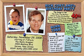 Bulletin Board Photo Birthday Invitation