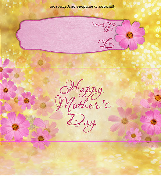 Mother's Day Flowers Candy Bar Wrapper Free Printable Chocolate Bar