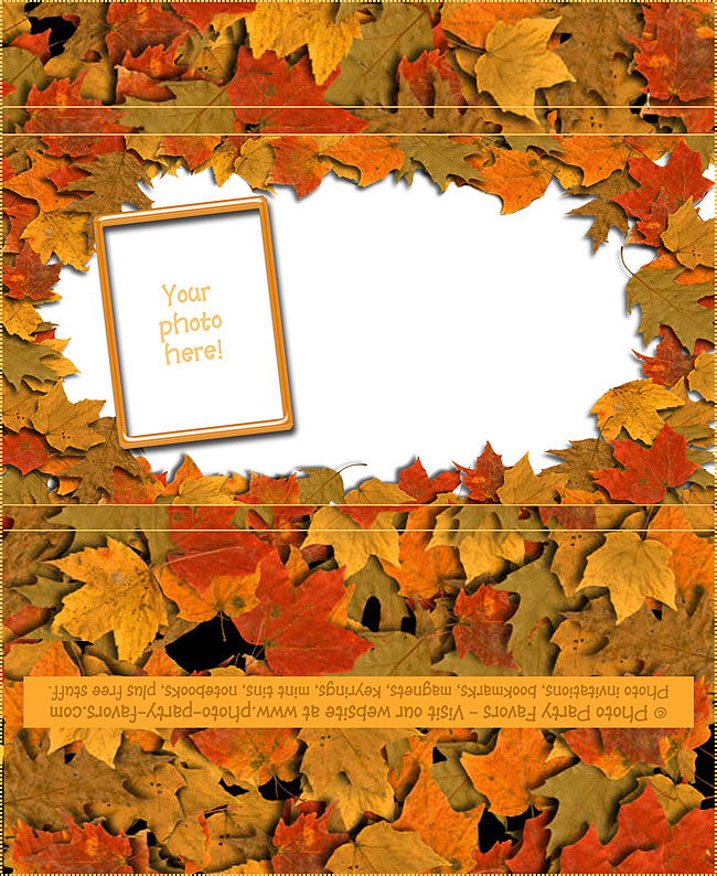 Autumn Leaves Free Printable Candy Bar Wrapper, ready to personalize with your photo and message.