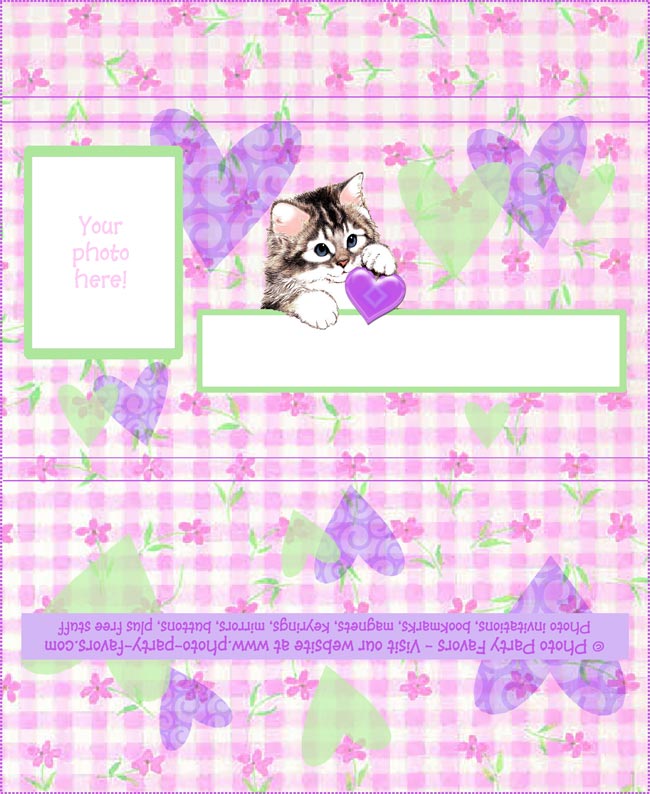 Kitten Hearts Free Printable Chocolate Bar Wrapper