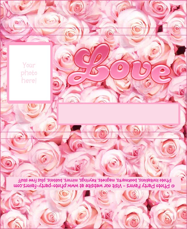 Rose Free Printable Chocolate Bar Wrapper