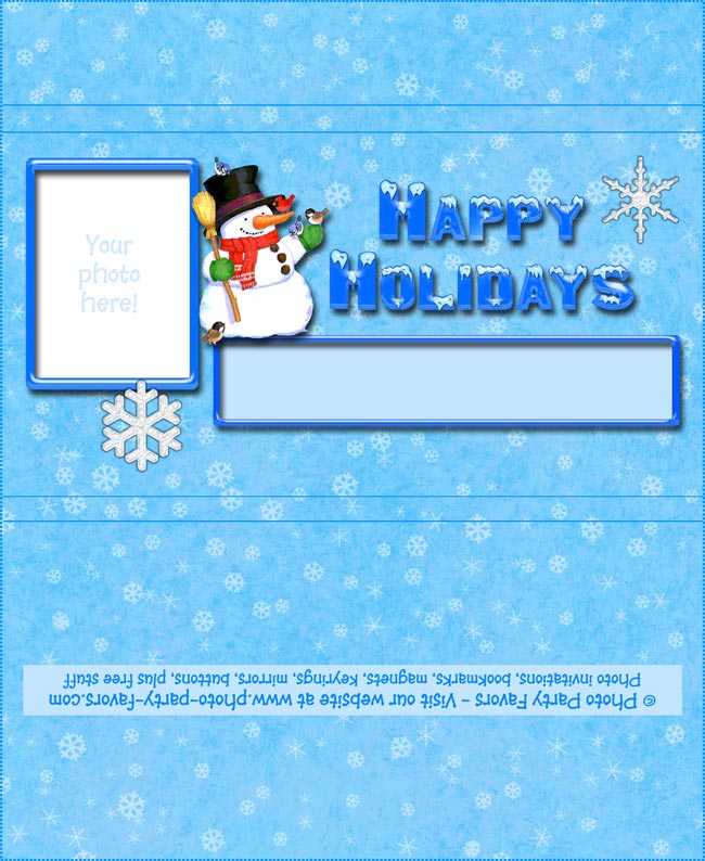 Snowman Holiday Free Printable Chocolate Bar Wrapper