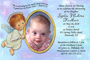  Angel Christening Invitation