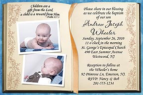 Photo baptism invitations photo christening invitations photo white cross photo christening invitation memory book christening invitation stopboris Choice Image