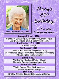 Year You Were Born Classic Celebration Birthday 3x4 Magnet Favors are personalized with your photo and fun facts from the guest of honor's birth year.