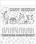 Birthday Chocolate Bar Wrapper to Color