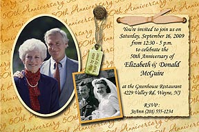 Elegant Anniversary Photo Invitation