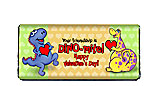 Dinosaur Valentine's Day Chocolate Bar Wrapper