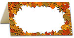 Folding Printable Autumn Leaves Place Cards