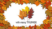 Folding Printable Autumn Leaves Thank You Cards