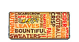 Autumn Word Art Candy Bar Wrapper