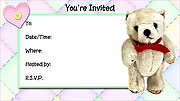 Teddy Bear Baby Fill-In Invitations