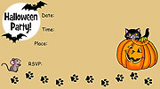 Black Cats Halloween Fill-In Invitations