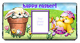 Easter Bunny and Chick Chocolate Bar Wrapper