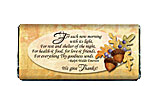 Give Thanks Thanksgiving Chocolate Bar Wrapper