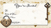 Key To My Heart Fill-In Invitations