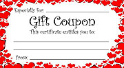 Printable Hearts Gift Coupon