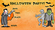 Monsters Halloween Fill-In Invitations