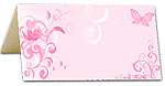 Folding Printable Pink Spring Place Cards