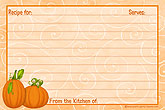 4 x 6 inch Pumpkins Recipe Cards