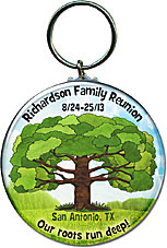 family tree reunion key ring