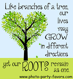 family reunion quote - like branches of a tree our lives may grow in different directions but our roots remain as one