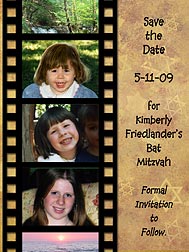 Filmstrip Bar Mitzvah Photo Magnets