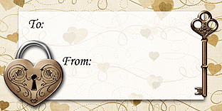 Assortment of free, printable gift tags with a heart theme