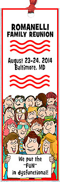 Big Crowd family reunion bookmark favors