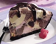 Easy recipe for an ice cream pie, including how to make a cookie crust (with variations), plus ideas for filling and toppings