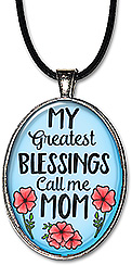 My Greatest Blessings Call Me Mom necklace or keychain is a great accessory for any grateful mother.