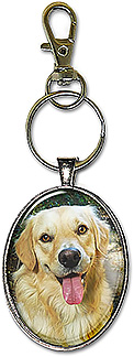 Custom Oval Photo necklace or keychain is personalized with your photo. A name or date can be added, and makes a unique gift for a dog lover.