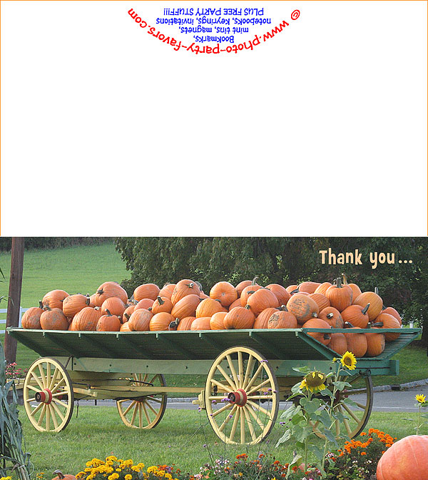 Pumpkin Cart Free Printable Thank You Card